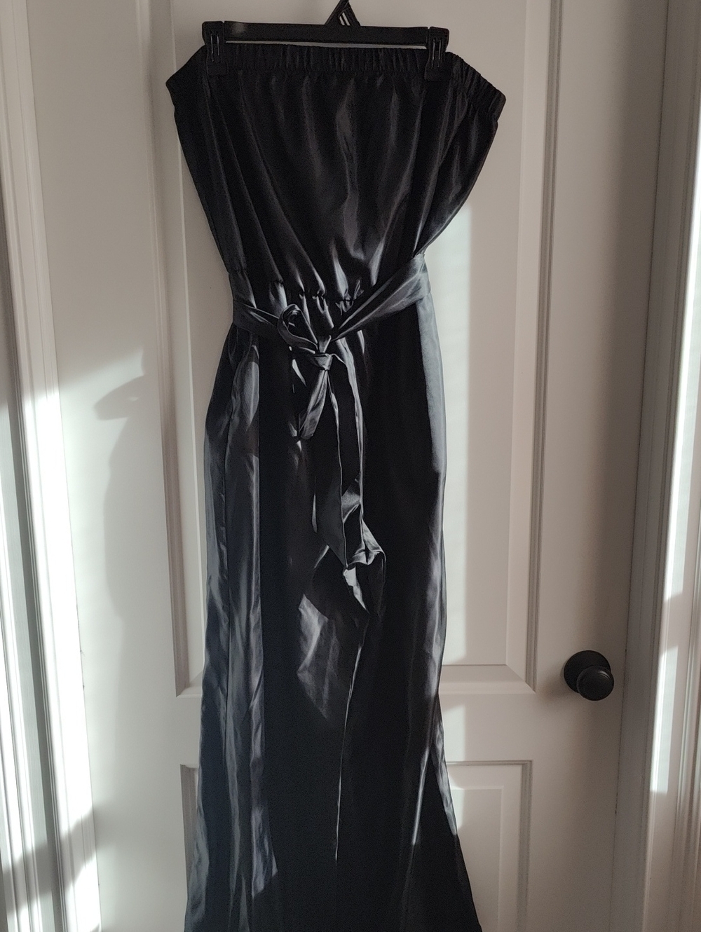 Victoria Secret Elegant Strapless Black Jumpsuit with Waist Tie